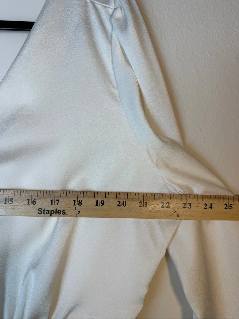 J. Crew Cream V-Neck Button Front Blouse